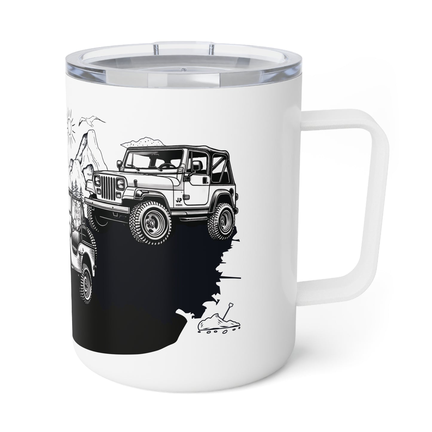 Coffee Mug - Jeep Willys CJ Wrangler 4x4 Mountains