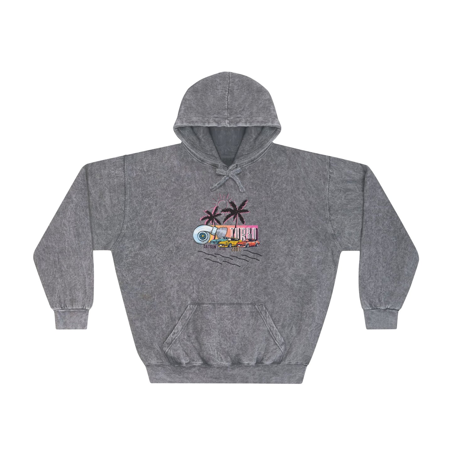 Mineral Wash Hoodie - JDM Turbo Datsun 280Z Streetwear Design