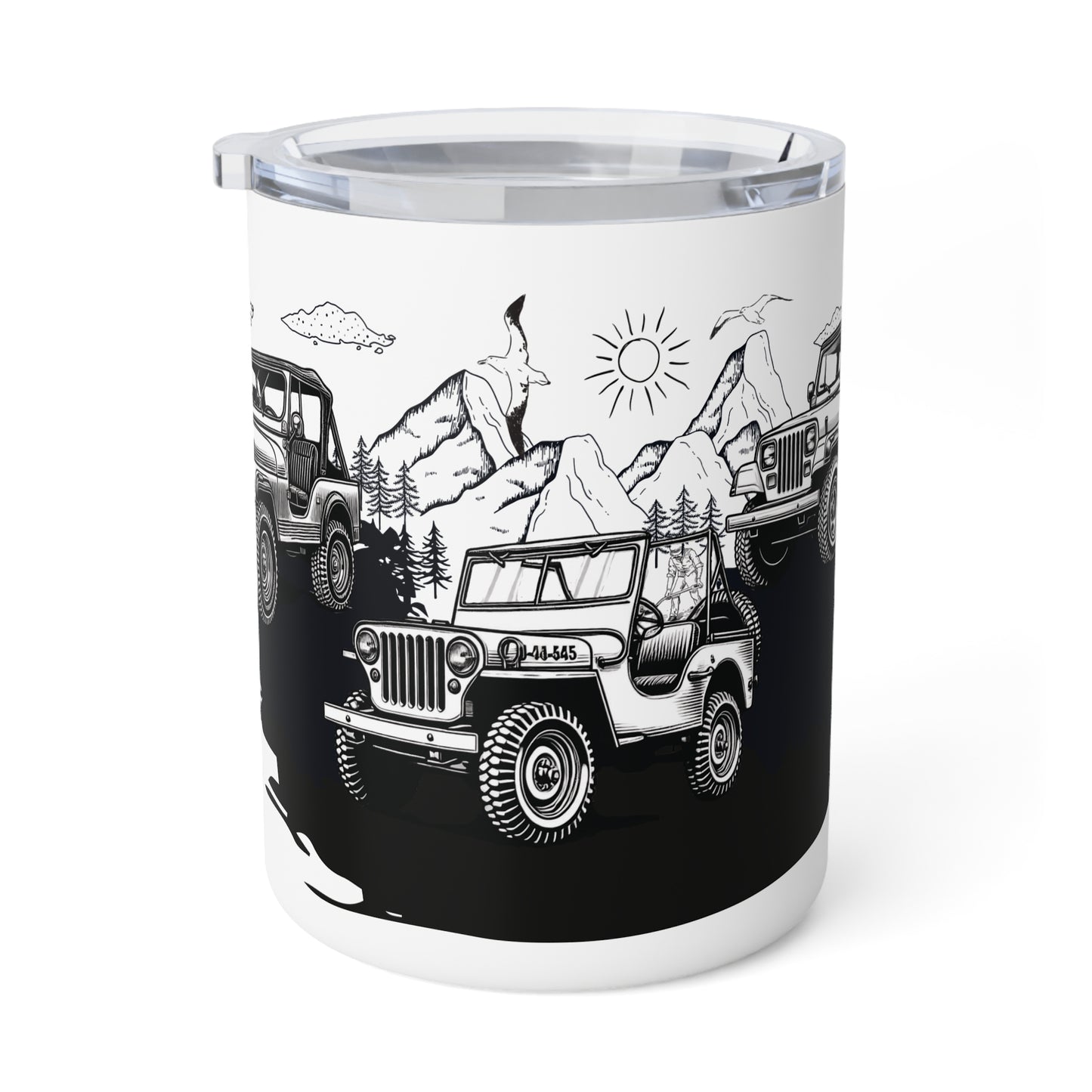 Coffee Mug - Jeep Willys CJ Wrangler 4x4 Mountains