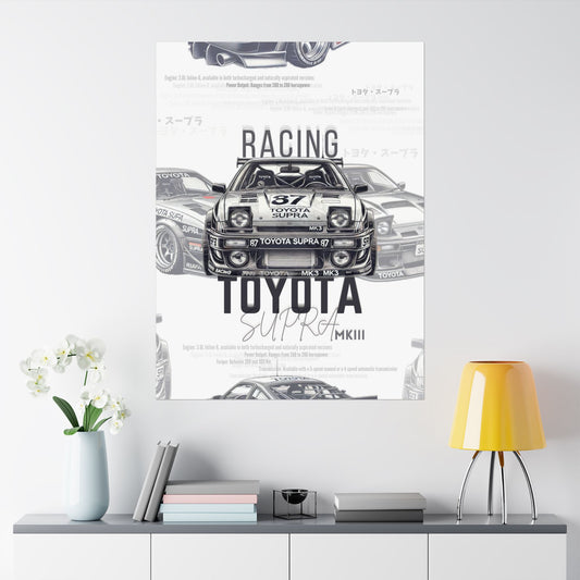 Racing Toyota Supra Matte Vertical Posters