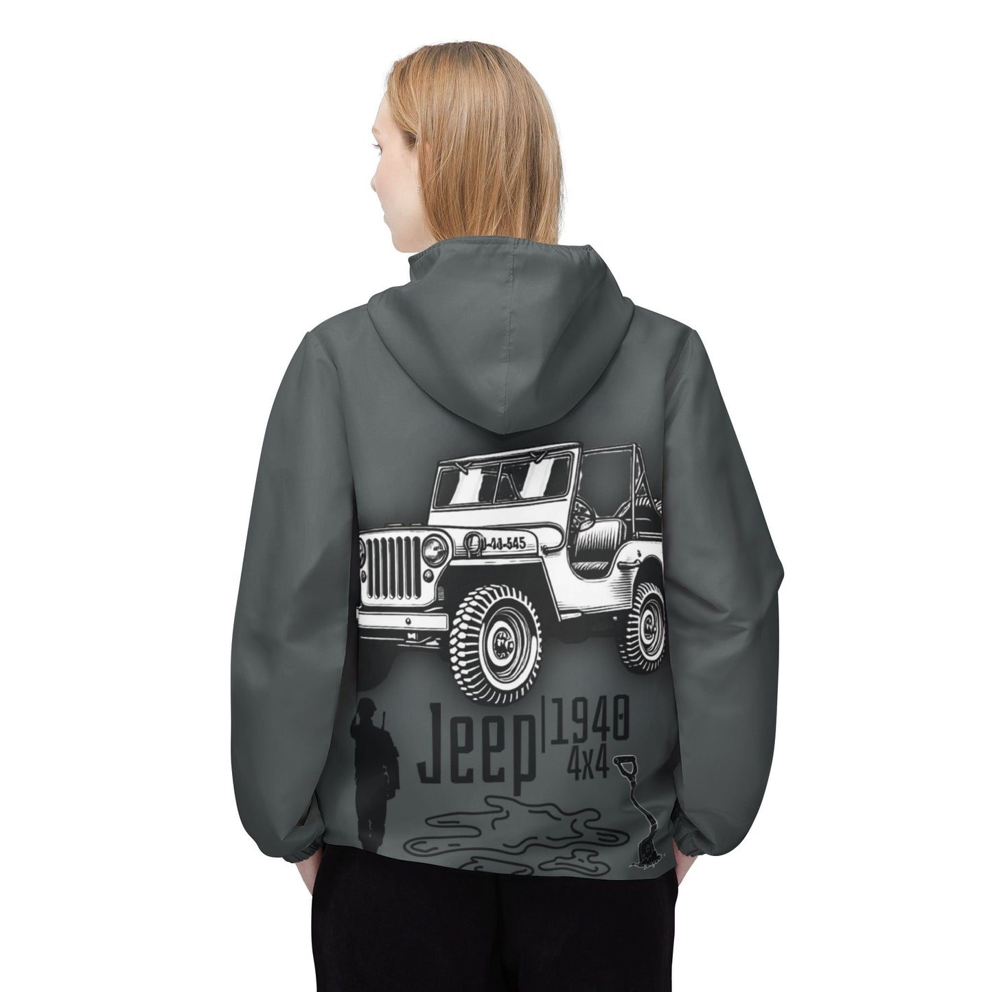 Windbreaker Jacket - Classic Jeep Willys 1940 Design