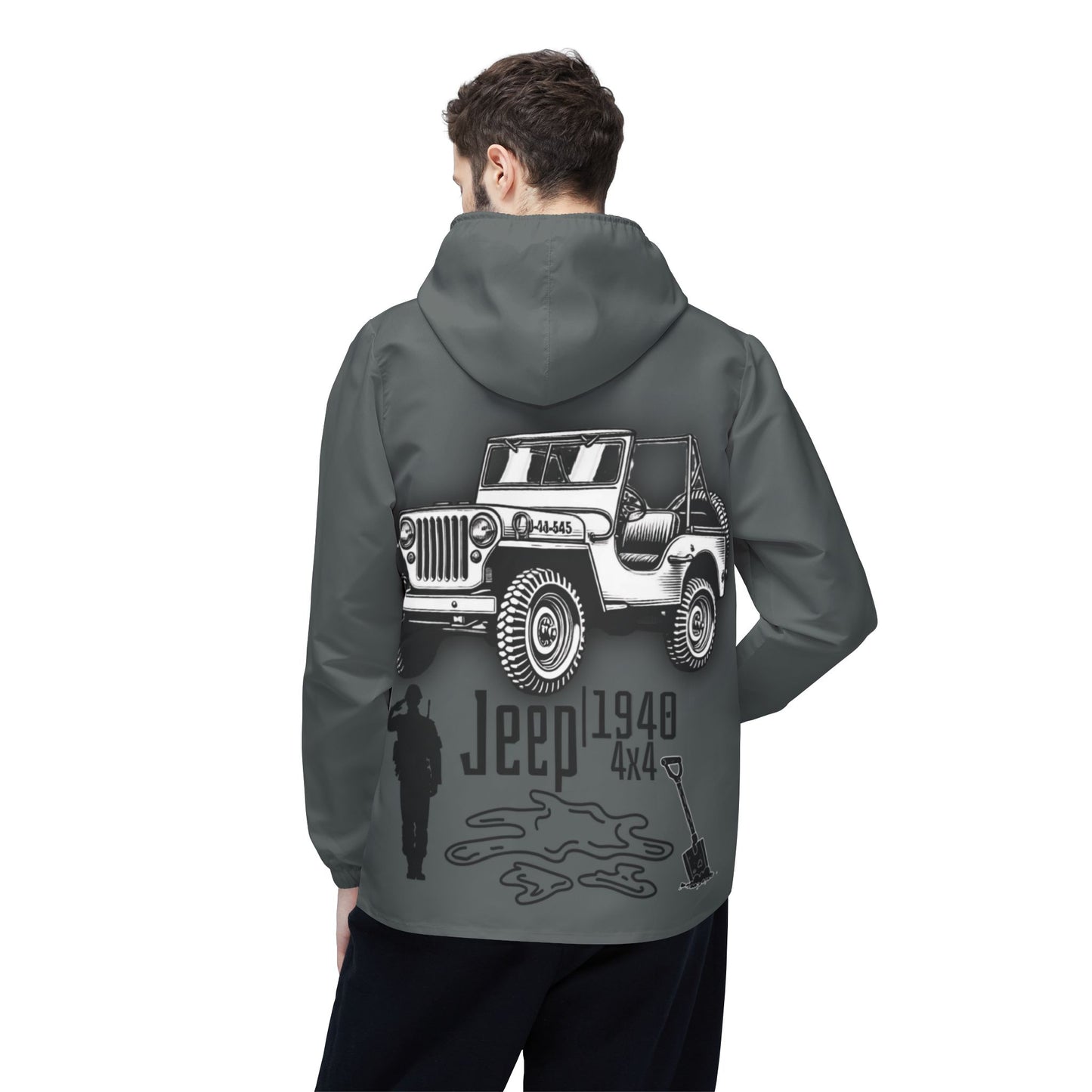 Windbreaker Jacket - Classic Jeep Willys 1940 Design