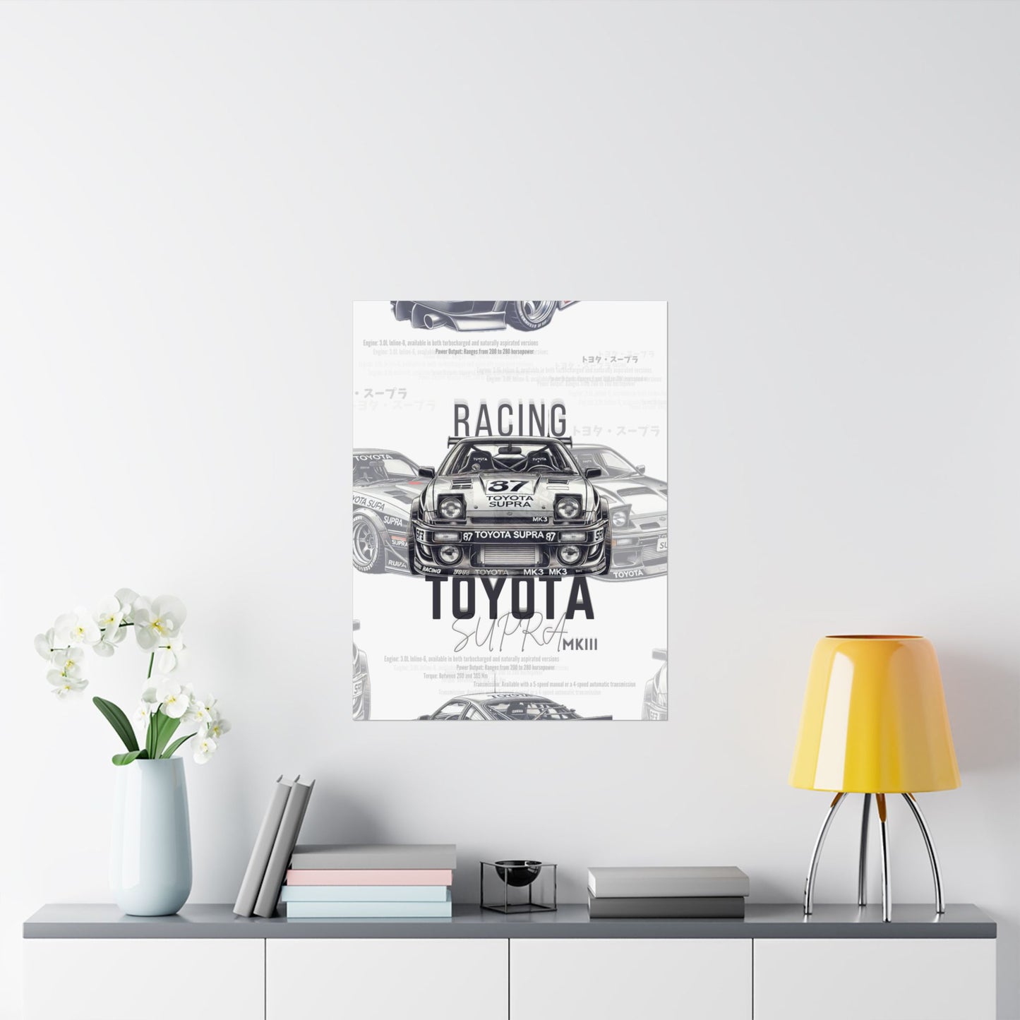 Racing Toyota Supra Matte Vertical Posters