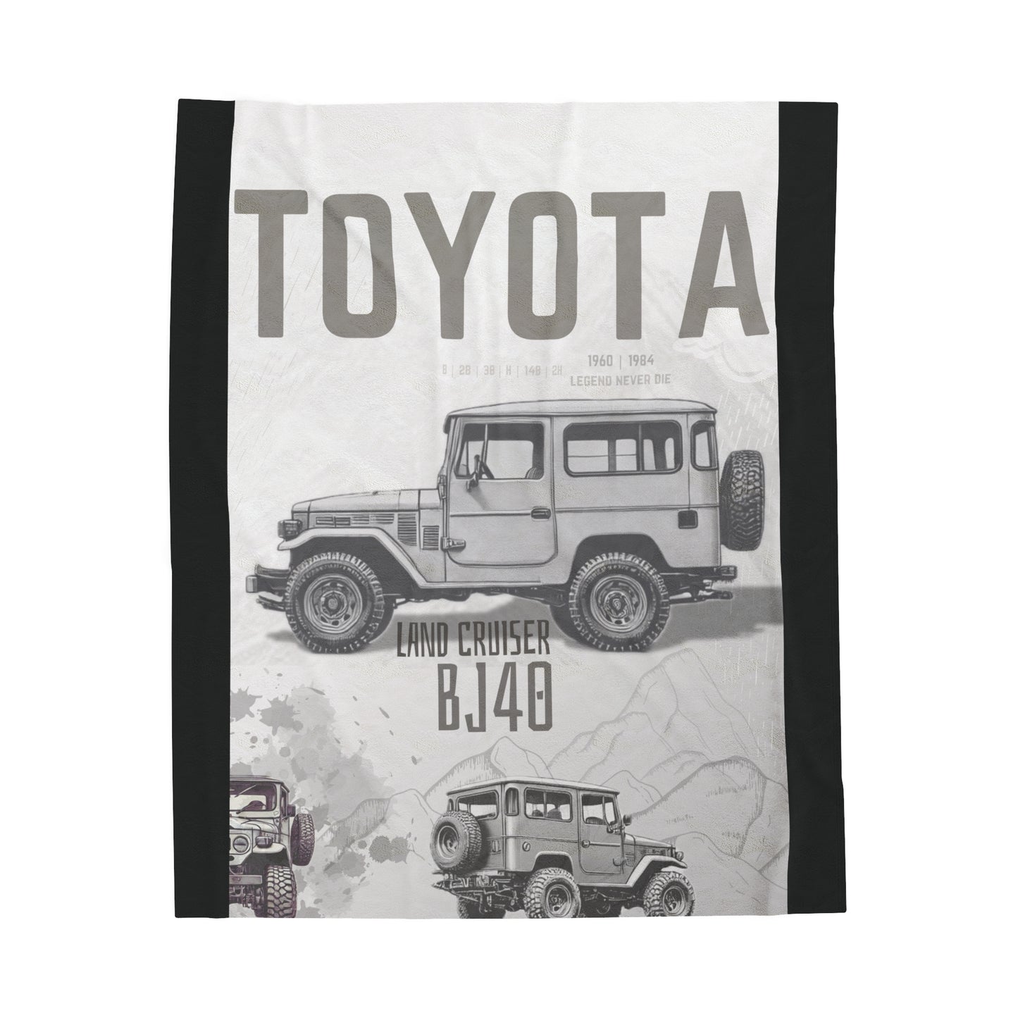 Plush Blanket - Vintage Toyota BJ40 Design