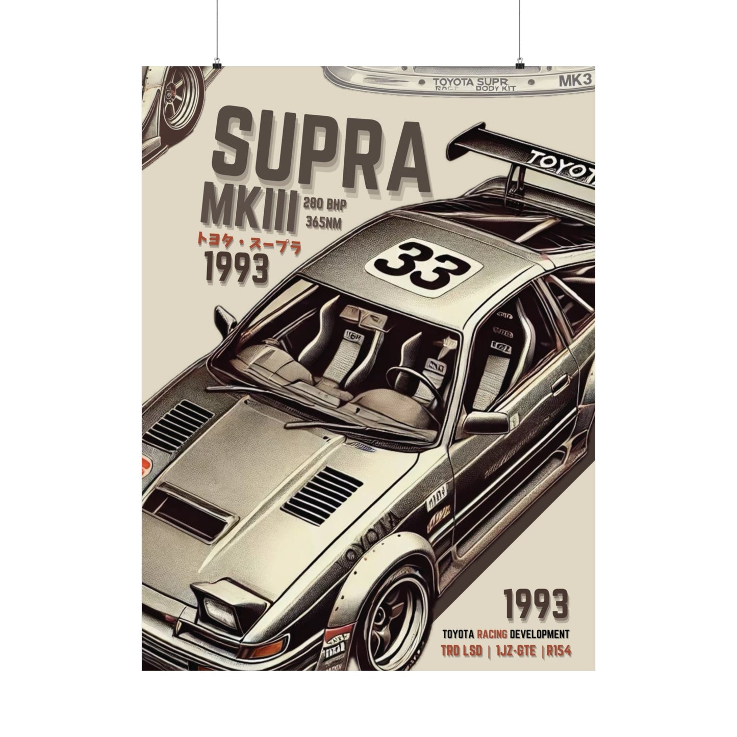 Street Supra A70 Matte Vertical Posters